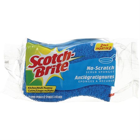 Scrub Sponge All-Purpose No Scratch Sponge Blue package 2