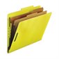 Chemises de classement avec fixateurs Format lettre, 2 diviseurs jaune