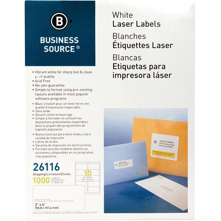 Premium Mailing Labels Package of 100 sheets 2 x 4 in. (1000)