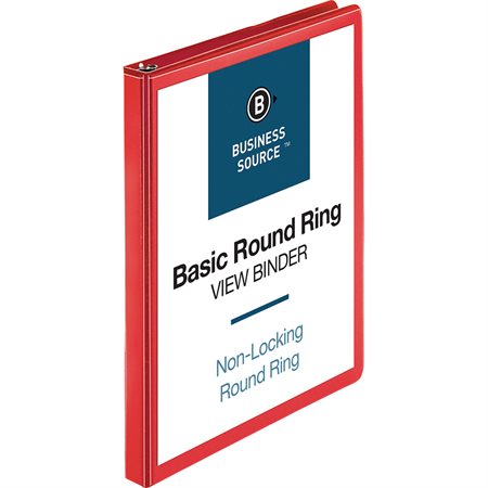 Presentation Round Ring View Binder 1 / 2 in. red