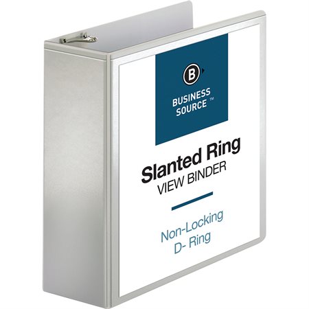 Slant Ring View Binder 4 in. white