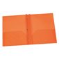 Couverture de présentation en Poly Avec attaches. Capacité de 135 feuilles orange