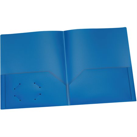 Couverture de présentation en Poly Sans attaches. Capacité de 100 feuilles bleu