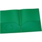 Couverture de présentation en Poly Sans attaches. Capacité de 100 feuilles vert