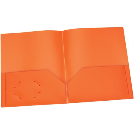 Couverture de présentation en Poly Sans attaches. Capacité de 100 feuilles orange