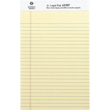 Writing Pad Junior size - 5 x 8 in. yellow