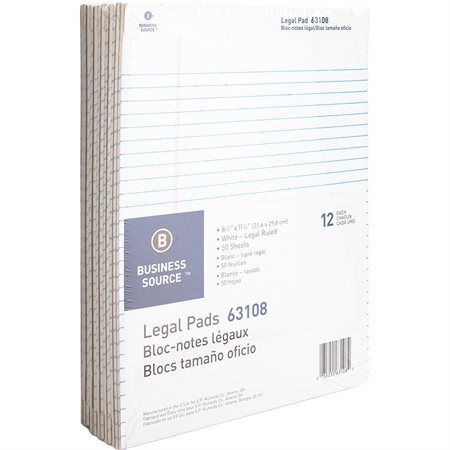 Bloc de papier Format lettre - 8-1 / 2 x 11-3 / 4 po blanc