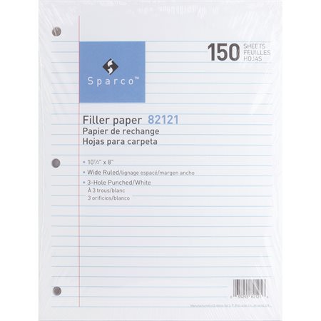 Loose Leaf Paper Wide ruled pkg 150