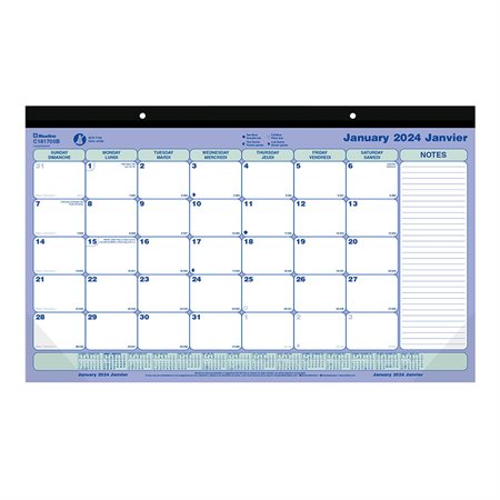 Monthly Desk Pad Calendar (2025) 17-3 / 4 x 10-7 / 8 in. Bilingual