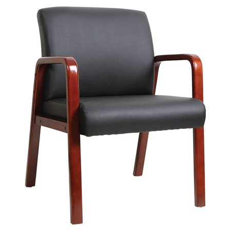 Fauteuil d'invité en bois noir / acajou