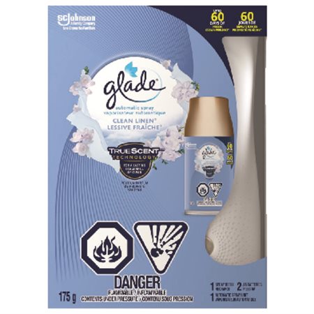 Glade Automatic Spray Air Freshener Starter Kit clean linen