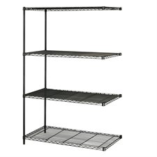Industrial Metal Shelving Add-on kit. 2 posts and shelves. 48 x 24 x 72 in. H.