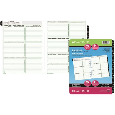 Folio Size Refills and Accessories (2025) Dated refills -bilingual 1 week / 2 pages