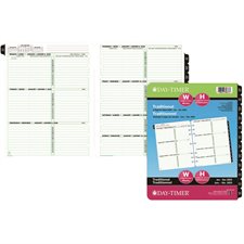 Folio Size Refills and Accessories (2025) Dated refills -bilingual 1 week/2 pages