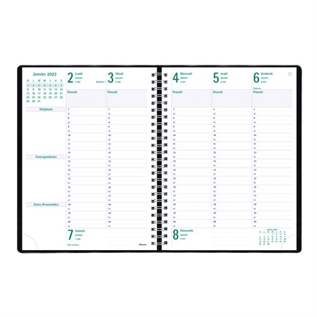 5-day Timanager® Weekly Diary (2025) 10-1 / 4 x 7-5 / 8 in. French