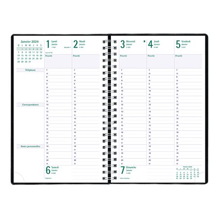 5-day Timanager® Weekly Diary (2025) 9-1 / 16 x 5-7 / 8 in. French