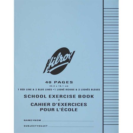 CAHIER LIGNE ROUGE / BLEU 40P. 9X7
