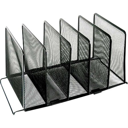 Mesh 5-Section Desk Organizer black