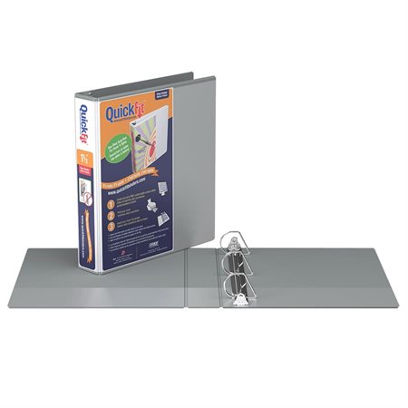 Q-FIT 1.5'' D-RING GREY VIEW BINDER