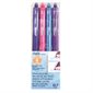 Stylo à bille roulante rétractable effaçable FriXion® Clicker 0,7 mm. Paquet de 4 couleurs variées