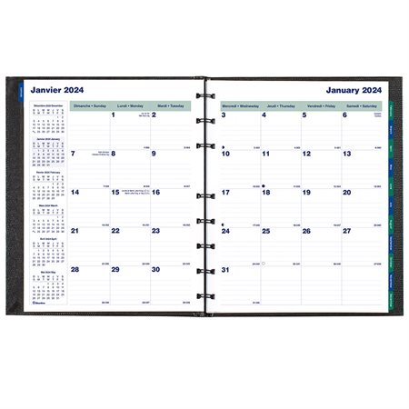 Agenda mensuel MiracleBind™ (2025) Couverture rigide CoilPro 9-1 / 4 x 7-1 / 4 po