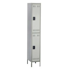 Locker Double tier locker grey