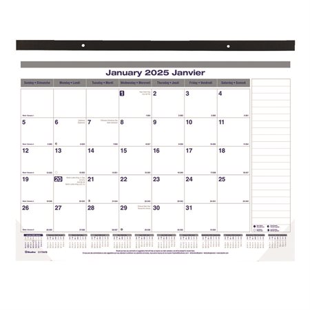 Net Zero Carbon™ Monthly Desk Pad Calendar (2025)