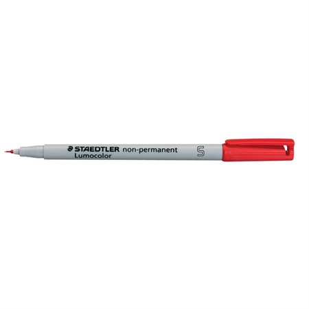 Lumocolor® Non Permanent Marker Super fine tip, 0.4 mm. red