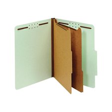 Pressboard Classification Folder 6 fasteners. 2-1/2 in. expansion. Letter size green
