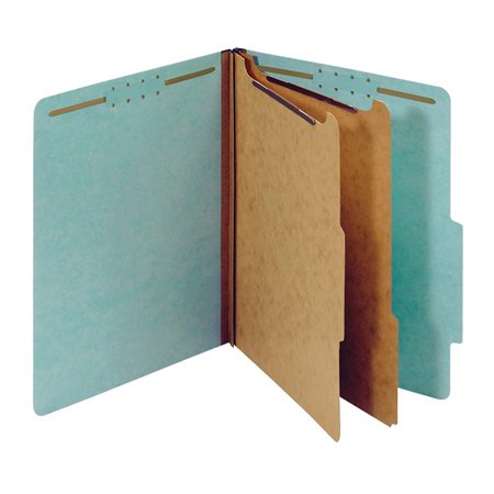 Pressboard Classification Folder 6 fasteners. 2-1 / 2 in. expansion. Letter size blue