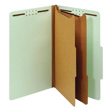 Pressboard Classification Folder 6 fasteners. 2-1/2 in. expansion. Legal size green
