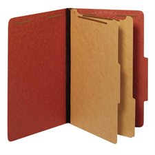 Pressboard Classification Folder 6 fasteners. 2-1/2 in. expansion. Legal size red