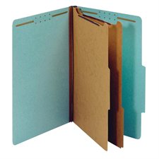 Pressboard Classification Folder 6 fasteners. 2-1/2 in. expansion. Legal size blue