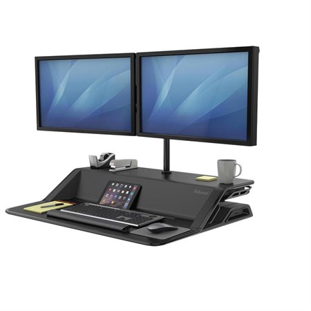 Station de travail convertible assis-debout Lotus™ noir