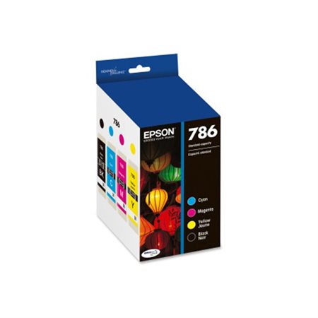 786 Inkjet Cartridge package of 4 black, cyan, magenta, yellow