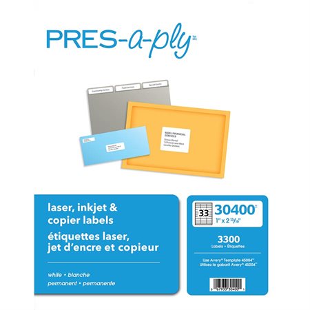 PRES-a-ply Copier Labels 2-3 / 4 x 1" (3300)