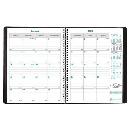 Agenda mensuel EcoLogix® (2025) anglais - 11 x 8-1 / 2 po