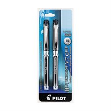 Stylos à bille roulante Hi-Tecpoint Grip V5 / V7 0,7 mm. Paquet de 2 noir