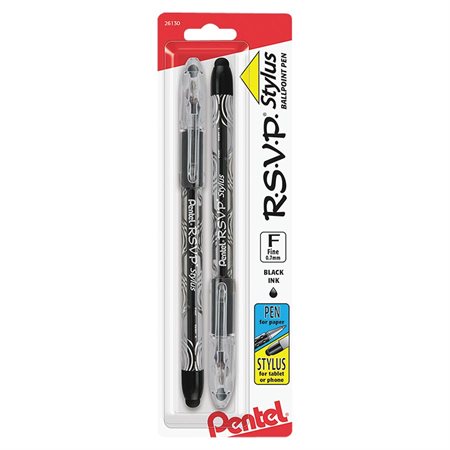 R.S.V.P.® Ballpoint Pen & Stylus black