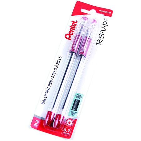 RSVP® Ballpoint Pen 0.7 mm. Package of 2 red