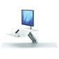 Lotus™ RT Convertible Sit Stand Workstation Single monitor white