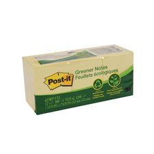 Feuillets autoadhésifs Post-it® recyclés Uni 1-1/2 x 2 po. (12)