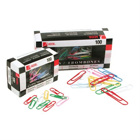 Coloured Paper Clips Box of 100 #1 (1-1 / 8")