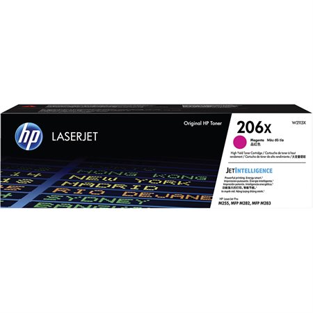 Cartouche de toner à haut rendement HP 206X magenta