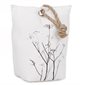 WHITE DOOR STOP WITH FOLIAGE PATTERN