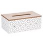 GEO WHITE / BLACK TISSUE BOX