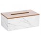 WHITE / BLACK MARBLE TISSUE BOX