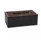 BLACK AND BROWN TISSUE BOX