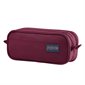 Dual Zippered pencil Case red