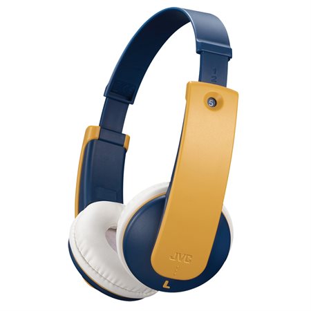 Casque d'écoute sans fil pour enfants jaune et bleu